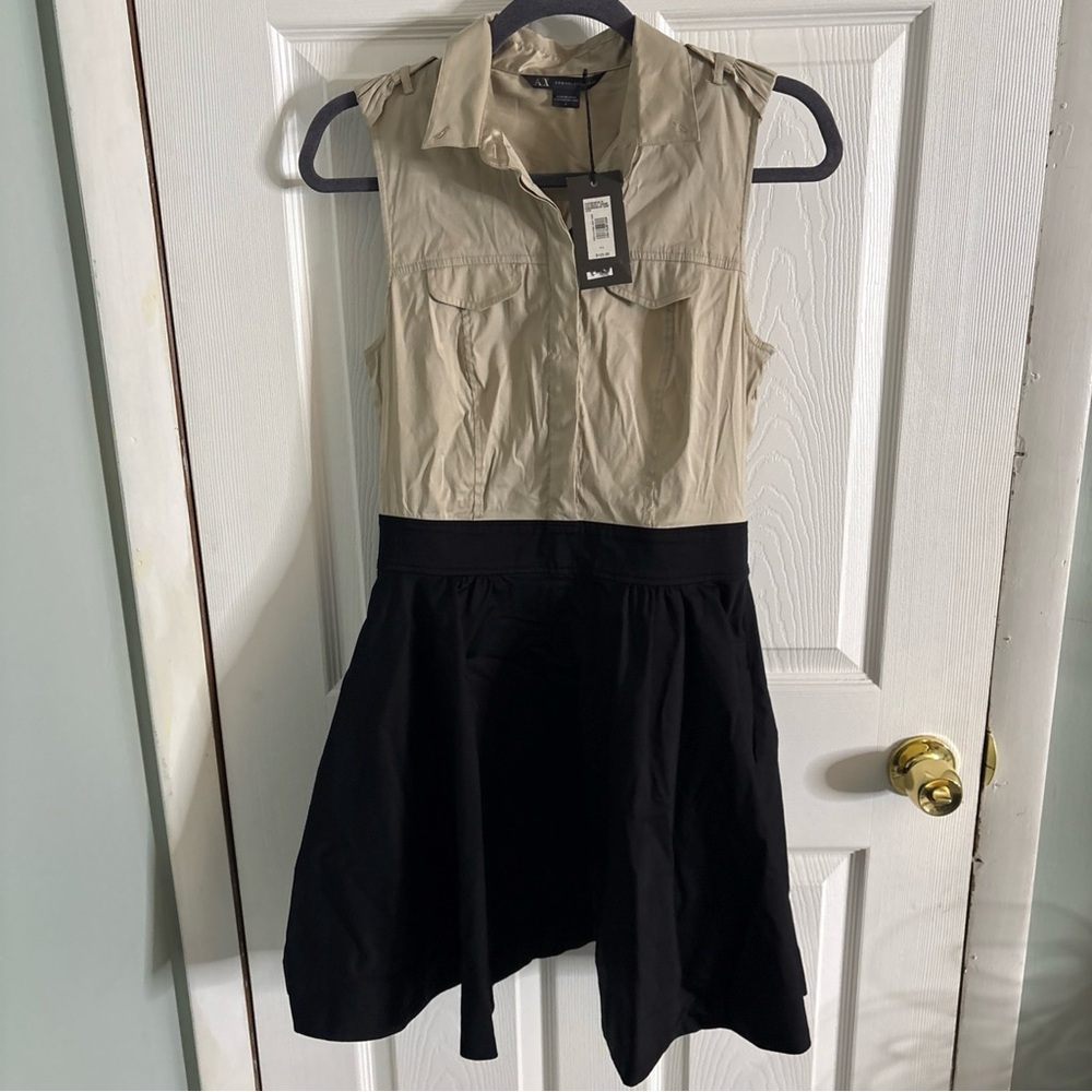 Women’s Y2K 2002 Armani Exchange Sleeveless Shirtdress Sz 6